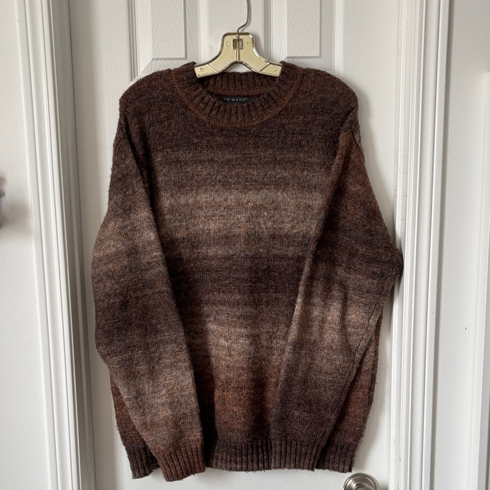Primark Men's Brown Ombre Crewneck Sweater